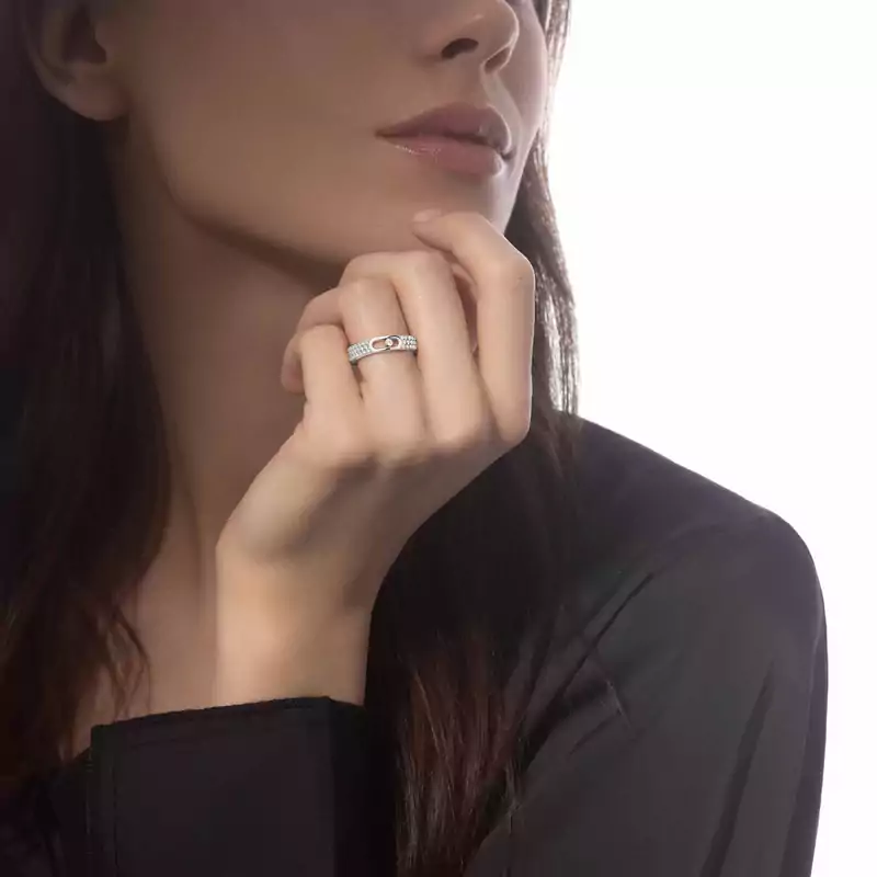 خاتم الزواج المرصوف Move Joaillerie