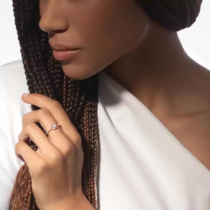 Bague Joy diamant cœur pavée 0,15ct