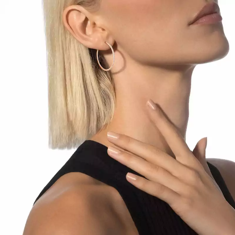 Gatsby hoop earrings small