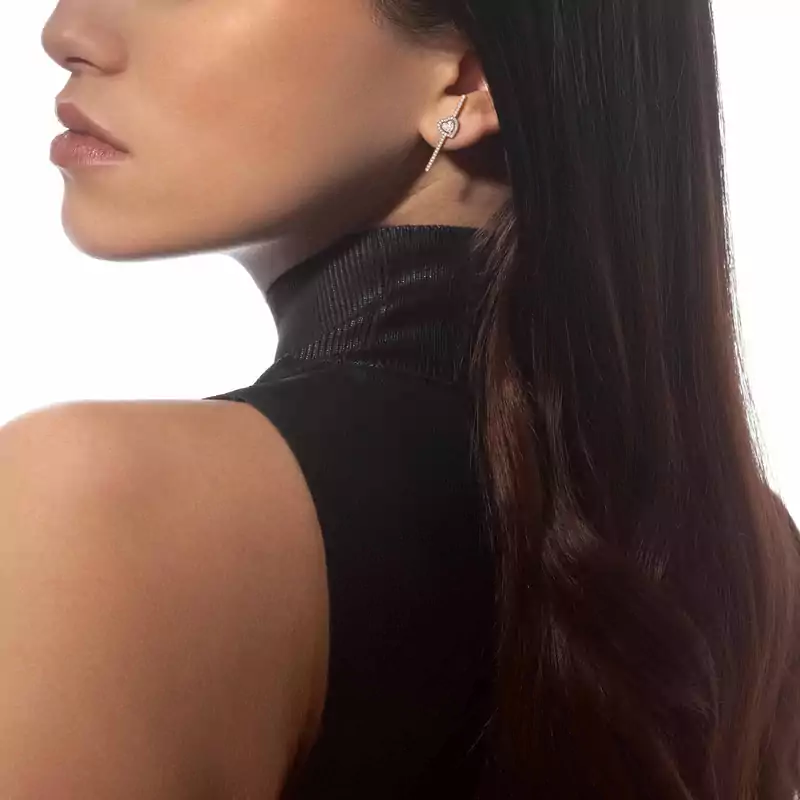 Mono Boucle d'Oreille Joy diamant cœur pavée 0,15ct