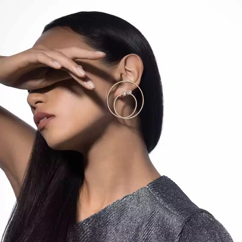 Mono Créole My Twin Pavée 2x0,10ct